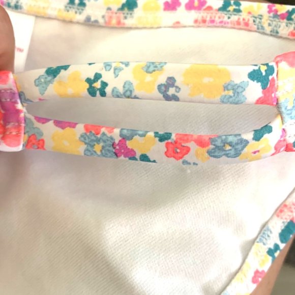 Xhilaration™ Strappy Cheeky Bikini Bottom Floral Daisy Pink Purple Size S M - Picture 6 of 10